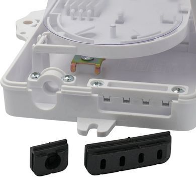на 4 SC Simplex/LC duplex, 205x135x40 мм, без Адапт., (гільзи, касета) Бокс герметичний розподільний