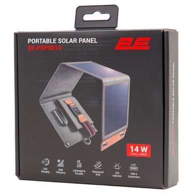 2E портативна 14 Вт USB-A 5V/2.4A Сонячна панель