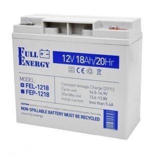 Full Energy FEL-1218 18 А&bull;г 12В Свинцево-кислотна акумуляторна батарея, Білий