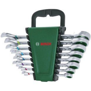Bosch (1600A027PS) з тріскачкою 8 шт Набір ключів комбінованих