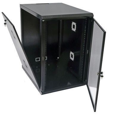 19", 18U Шафа 600х800х907мм, акрилове скло, чорна