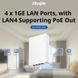 Ruijie Reyee RG-RAP62-Wall Wi-Fi 6 AX3000 дводіапазонна Точка доступу