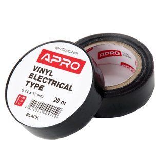 APRO 0.14х17&nbsp;мм&nbsp;20&nbsp;м Iзоляцiйна&nbsp;стрiчка&nbsp;чорна&nbsp;