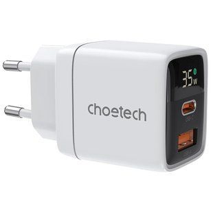 Choetech PD6052 White PD35W GAN A+C Адаптер