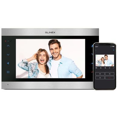 SL-10IPTHD (silver+black) Відеодомофон 10 "Slinex, Сірий