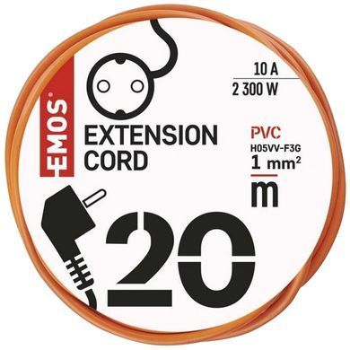 EMOS P01220 1 розетка 20 м Мережевий подовжувач