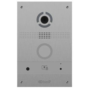Bas-IP AV-08FB silver IP панель виклику з розпізнаванням облич і зчитувачем UKEY, Сірий