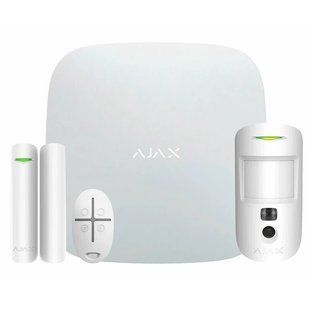 Ajax StarterKit Cam (8EU) UA white Комплект охоронної сигналізації