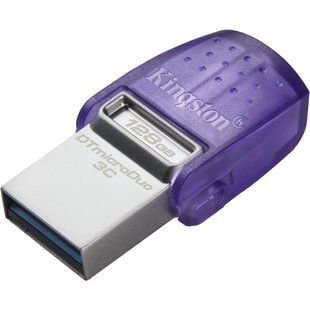 Kingston&nbsp;128GB&nbsp;USB&nbsp;3.2&nbsp;Type-A&nbsp;Gen1&nbsp;+&nbsp;Type-C&nbsp;DT&nbsp;microDuo&nbsp;3C&nbsp;R200MB/s Накопичувач