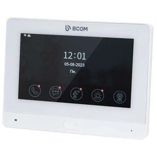 BCOM BD-760FHD/T White Відеодомофон, Білий
