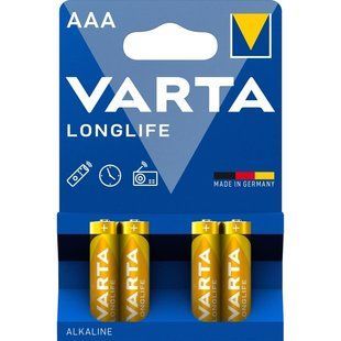 VARTA LONGLIFE BLI 4 ALKALINE Батарейка AAA