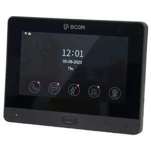 BCOM BD-760FHD/T Black Відеодомофон, Чорний