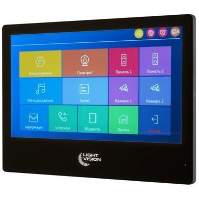 Light Vision SINGAPORE WiFi FHD BLACK (AI) 10" Відеодомофон, Чорний