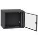 IPCOM 9U 600x450 Шафа телекомунікаційна двері скло (чорна)