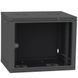 IPCOM 9U 600x450 Шафа телекомунікаційна двері скло (чорна)