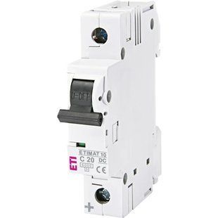 ЕТІ ETIMAT 10 DC 1p C 20A (6 kA) Автоматичний вимикач