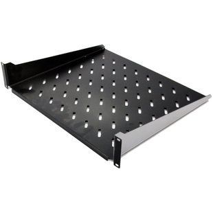 19" 2U 400мм Полиця консольна чорна