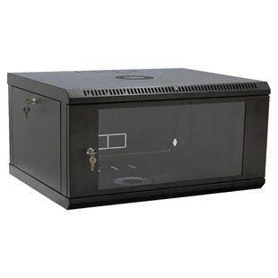19" 4U 600x400x284мм акрилове скло, чорна Шафа
