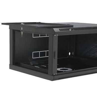 19" 4U 600x400x284мм акрилове скло, чорна Шафа