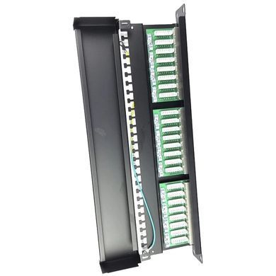 24 порта 1U 19" модульна (без модулів) STP патч-панель EServer, Чорний