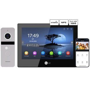 Neolight ALPHA Hybrid Black + SOLO FHD Silver Комплект відеодомофону