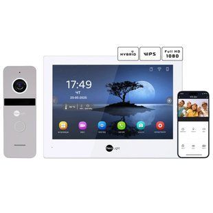 Neolight ALPHA Hybrid + SOLO FHD Silver Комплект відеодомофону