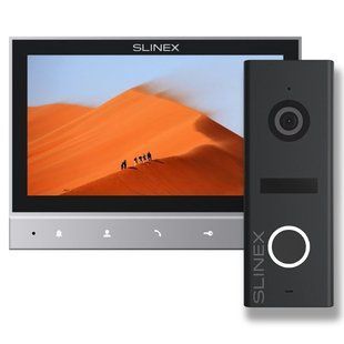 Slinex SK 7 Start (Slinex SK 7 grey + панель виклику ML-17HR graphite) Комплект відеодомофону, Сірий