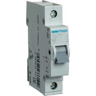 Hager In=25А &laquo;C&raquo; 6kA MC125A Автоматичний&nbsp;вимикач
