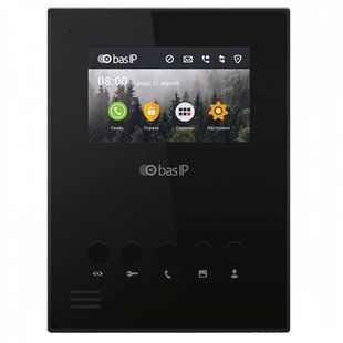 Bas-IP&nbsp;AU-04LA&nbsp;black Відеодомофон, Чорний