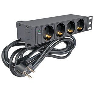 Kingda 10" 16А 1U Блок, Чорний