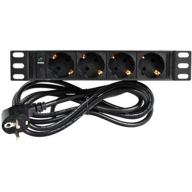 Kingda 10" 16А 1U Блок, Чорний