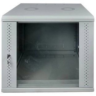 EServer 9U 600х600х503 скло, сіра Шафа