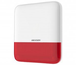 Бездротова зовнішня сирена Hikvision DS-PS1-E-WE (червона)
