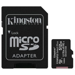 Kingston 512GB micSDXC Canvas Select Plus 100R A1 C10 Card + ADP Модуль флеш-пам'яті