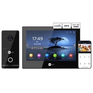 Neolight ALPHA Hybrid Black + OPTIMA IPW Black Комплект відеодомофону