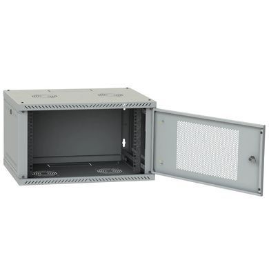 IPCOM 4U 600x600 двері перфорація (сіра) Шафа телекомунікаційна