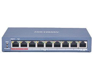 Hikvision DS-3E0109P-E(C) POE Комутатор 8 портів некерований